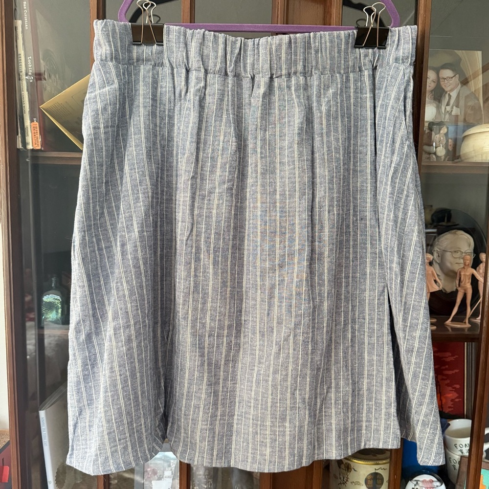Lilla Barn Chambray Stripe Skirt XXL